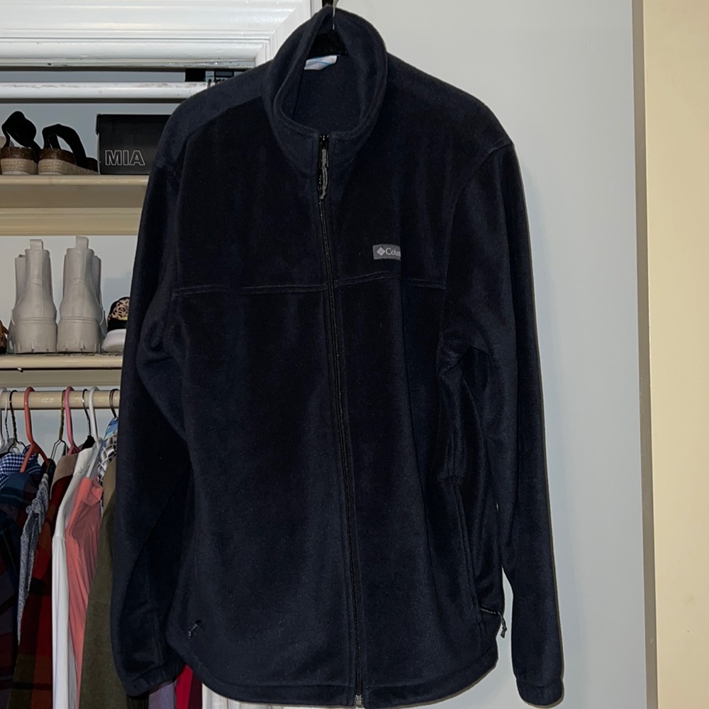 Columbia Men’s Large Fleece Zip Up Black